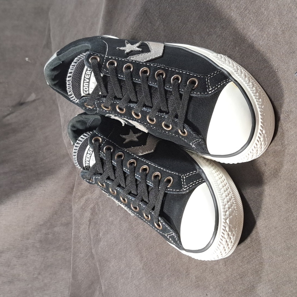 Converse Chuck Taylor All Star Black with Grey Suede Sneakers VG- US M8 W10